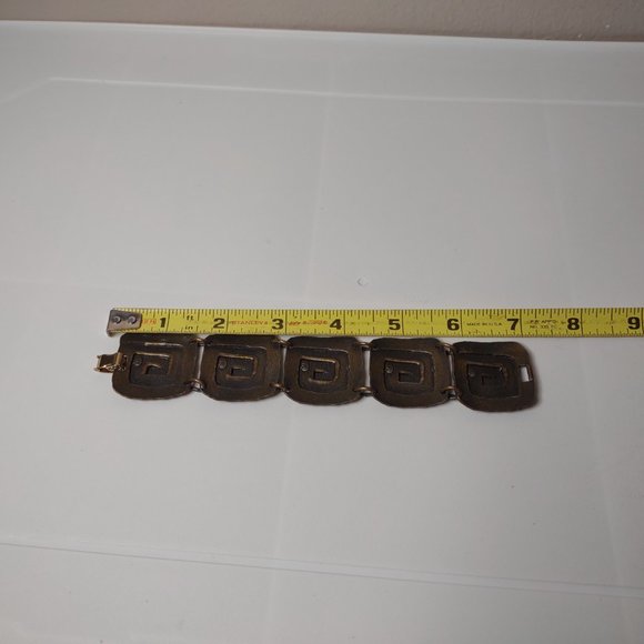 Vintage JJ Square Metal Link Bracelet - Picture 15 of 16